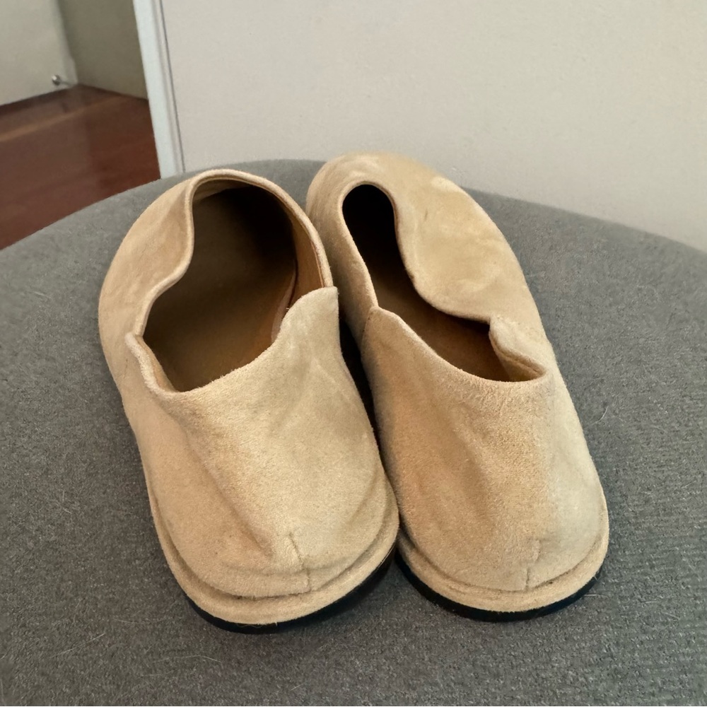 Tan Faux Suede Slip-On Flats - Picture 6 of 7